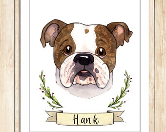 Custom Pet Portrait, Pet Loss Gift, Watercolor Pet Painting , Animal Illustration, OOAK Pet Present