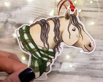 Christmas Gift Tags, Horse Gift Tag, Holiday Party Favor, Horse Lover Gift