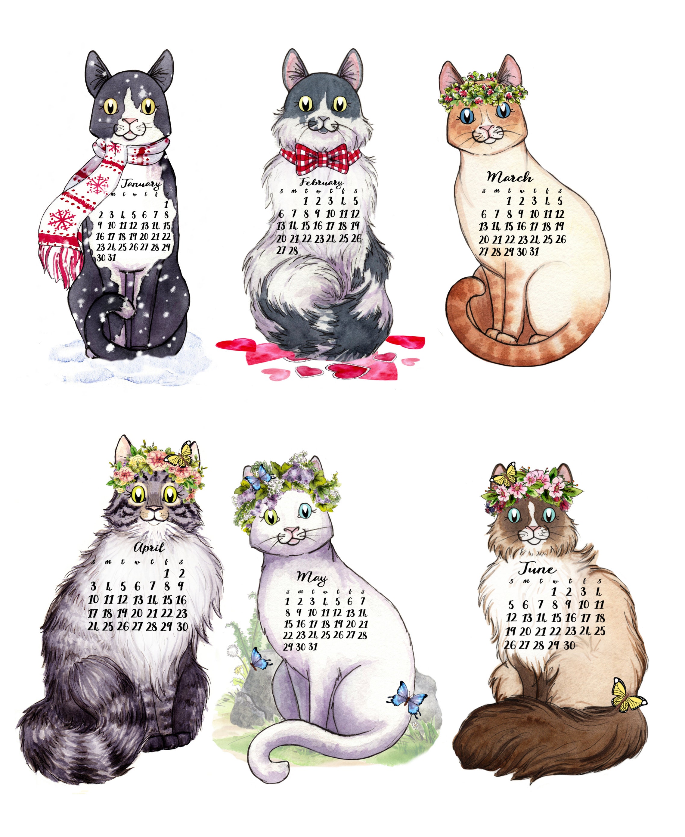 2024 Die Cut Cats Desk Calendar by Design Corner