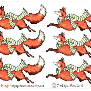 Fox Planner Stickers Cute Fox Stickers Happy Planner Erin Condrin ...