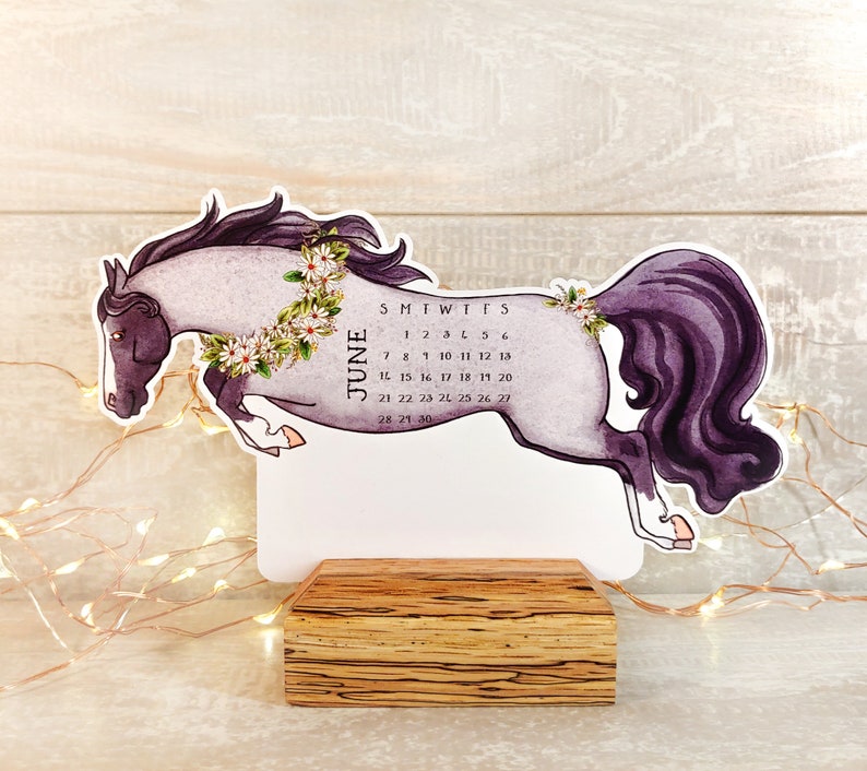 Horse Desk Calendar, 2024 Equine art Calendar image 3
