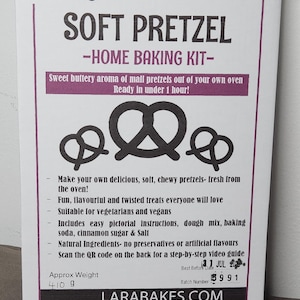 5-10 Soft Pretzel | Baking Kit | Natural Ingredients | Birthday Gift | Vegan | Unique | Christmas | School holidays | Party Food | Cinnamon
