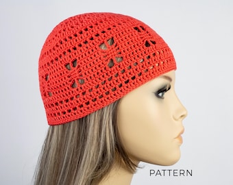 Crochet Hat PDF Pattern, Crochet Hat for Women Pattern, Lacy Summer & Spring Hat PDF Tutorial