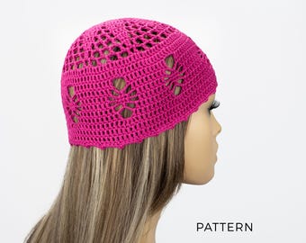 Crochet Hat PDF Pattern, Crochet Hat for Women Pattern, Lacy Summer & Spring Hat PDF Tutorial