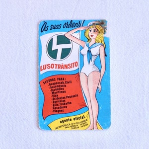 Rare 1973 Pocket Calendar Made in Portugal by Seguros Lusotrânsito – A Collector&#39;s Treasure