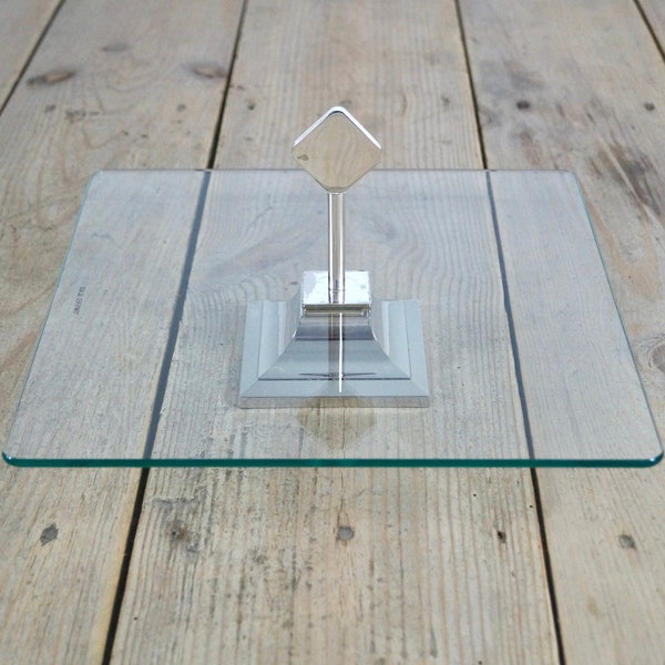 Tempered glass cake stand (1990s)