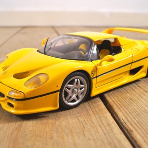 Seltener gelber Vintage Ferrari F50 im Maßstab 1:18 Modellauto - Maisto - Shell Special Edition - Einzigartiges Sammlerstück