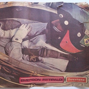 Formula 1 poster of Emerson Fittipaldi (1970s)