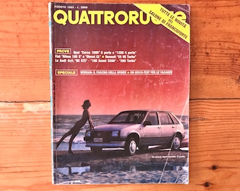Magazine de voitures italiennes anciennes Quattroruote (août 1985)