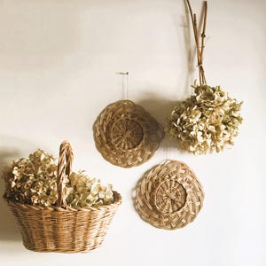 2 Round Wicker Pieces - Over 100 Years of History, Unique Craftsmanship & Wall Art Decor