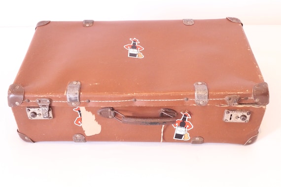 Brown cardboard suitcase for storage (1950s) - image 3