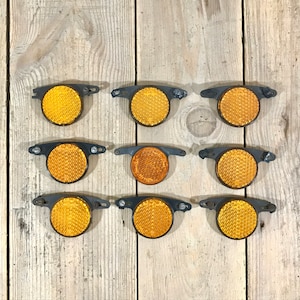 Vintage 1980s Wheel Reflectors – Set of 9 – Bike/Motorcycle – Retro Safety Accessory