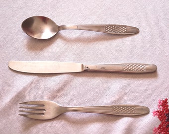 Children's cutlery set in stainless steel (1970s)