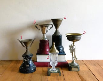 Vintage Metalltrophäen, Perfekt für Dekor- und Kunstfotografie, 5 verschiedene Modelle, separat erhältlich