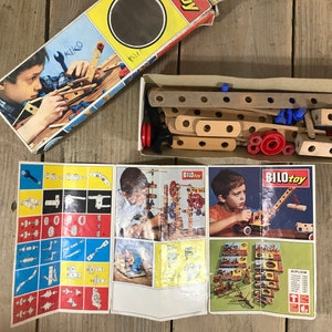 Vintage Bilo Toy Building Set Model 33 - Montessori Denmark 1970s