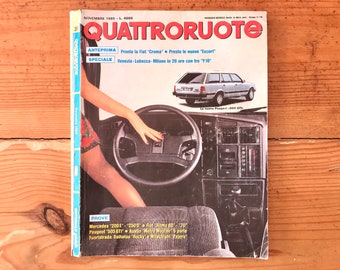 Quattroruote vintage Italian car magazine (November 1985)