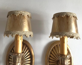 Vintage French Clip-On Lampshades, Small Abat-Jours E14, Set of 4 Styles, 1980s Lighting Shades
