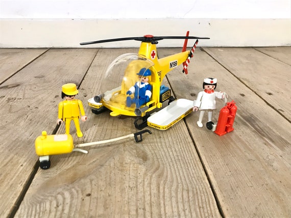 Rescue Helicopter Playmobil Set 1977 Etsy UK