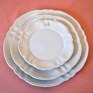 Faience plate Louis XVI style (1990s), 3 different sizes . French Style Plates
