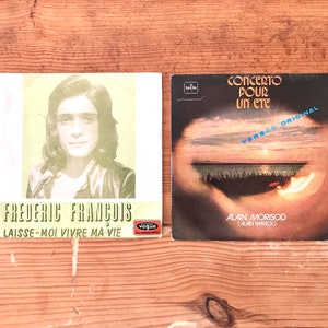 2 vinyl 7&quot; records of Frederic François and Alain Morisod (1970s)