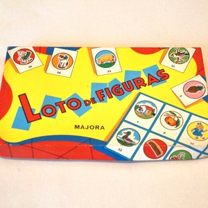 Vintage &quot;Loto de Figuras&quot; Board Game: Portuguese Kids&#39; Game (1980s)