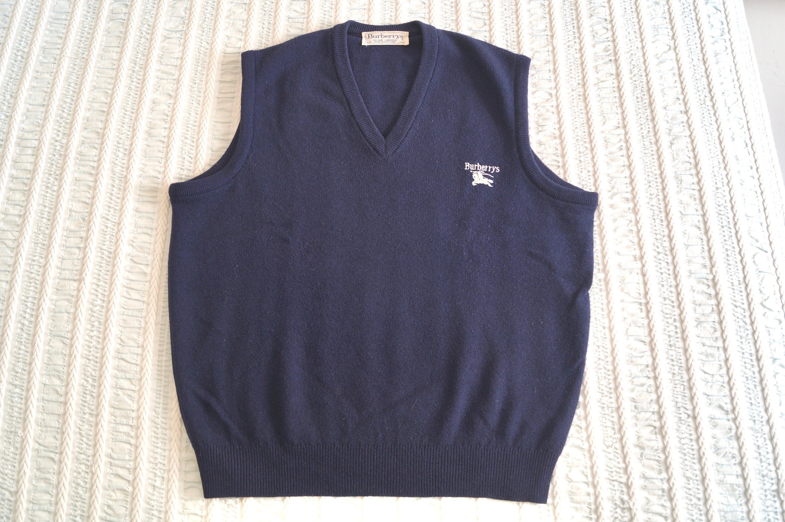 Burberry's Sleeveless Pullover 1990s - Etsy