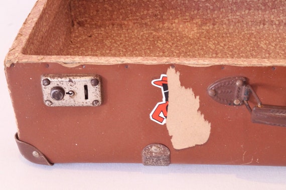 Brown cardboard suitcase for storage (1950s) - image 7