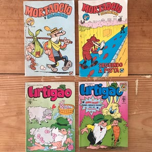 Set aus 4 Comics, geschrieben in portugiesischer Sprache (1970er/1980er Jahre)
