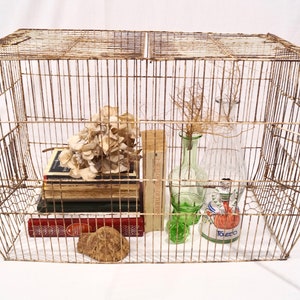 Vintage Rusty Birdcage (1950s) – Charming Rustic Decor for Weddings and Home – Farmhouse Decor