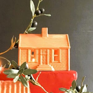 Gran vela de té de arcilla, hecha a mano – Vintage excepcional de Portugal (años 80)