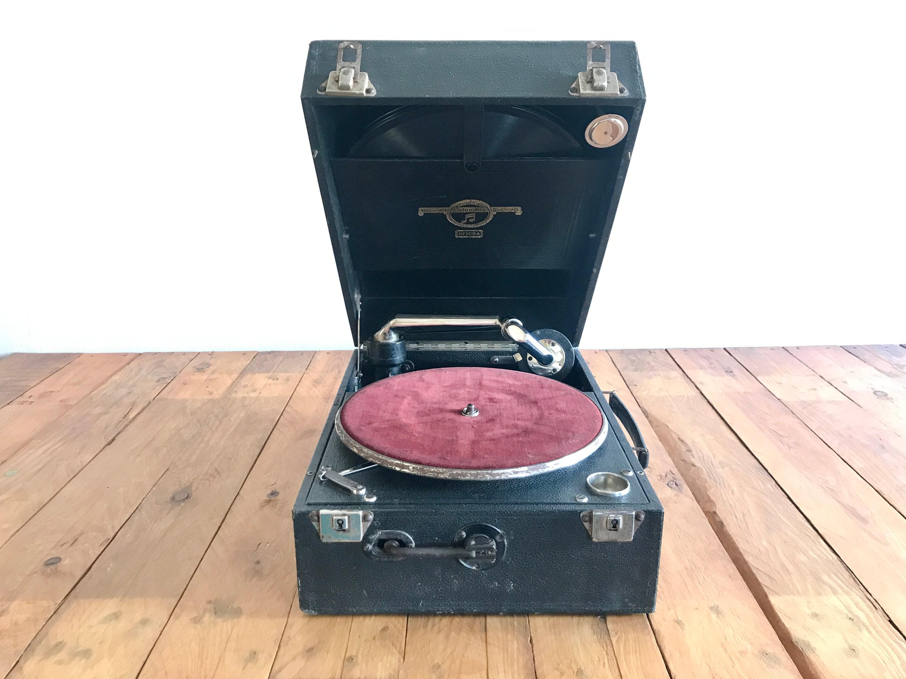 Antique and Rare Portable Gramophone Viva-tonal Columbia