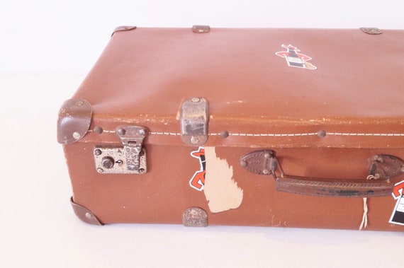 Brown cardboard suitcase for storage (1950s) - image 5