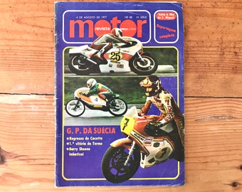 Magazine portugais de sport automobile à moteur vintage (août 1977)