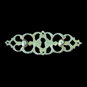 Vintage Brass Handle Plate – 1970s | DIY & Assemblage Art Supply | Rustic Patina Finish