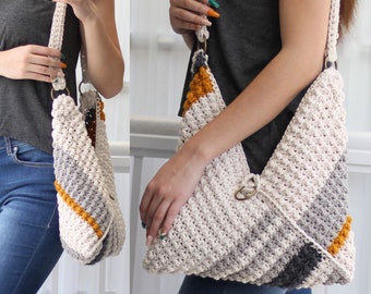 Crochet bag pattern-VEGAS bag-Crochet handbag pattern-Crochet boho bag-Beach bag-Crochet tote-Market bag-Handmade bag-Crochet bag purse PDF