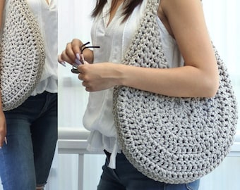 Crochet bag pattern- ROME urban bag- PDF handbag pattern- Crochet boho tote bag-Beach bag-Crochet market bag-Handmade bag-Crochet summer bag