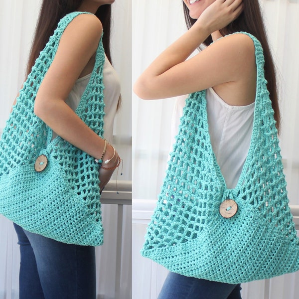 Crochet bag pattern-BREEZE summer handbag-PDF pattern-Crochet boho bag-Beach bag-Crochet market bag-Handmade bag-Crochet bag tote-ALL sizes