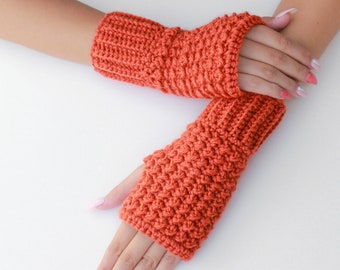 Patrón de crochet-PEYTON Patrón guantes sin dedos de crochet-Patrón de crochet mujer-Calentadores de muñeca-Mitones sin dedos patrón PDF Tallas S-M-L