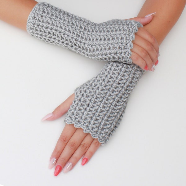 Crochet pattern-CAMILA Crochet fingerless gloves pattern-Women crochet pattern-Wrist Warmers pattern-Fingerless Mitts Pattern PDF Size S-M-L