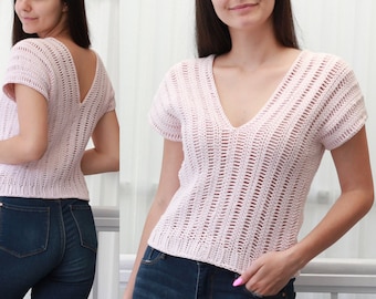 Haakpatroon - Gehaakt topje LYDIA - Haakpatroon dames - Patroon topje - Strandjurk - Festivaltopje - Kanten bohotop - maten XS-XXL