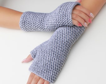 Patrón de crochet-ASHLYN Patrón guantes sin dedos de crochet-Patrón de crochet mujer-Patrón calentadores de muñeca-Patrón mitones sin dedos PDF Talla S-M-L