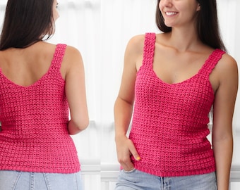 トップス antique coral pink crochet cover top Vero Moda crochet sleeveless top witth scallop edges in