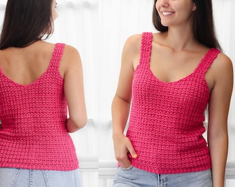 Crochet pattern-ALLISON Crochet top pattern-Women crochet pattern- Lace top camisole - Beach cover-up-Festival top- crochet top-sizes XS-3XL