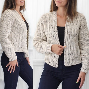 Crochet pattern-ASHLEY Crochet cardigan pattern PDF-Women crochet pattern-pullover pattern top-sweater crochet women cardigan-7 sizes XS-3XL