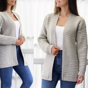 Häkelanleitung -OLIVIA Häkelanleitung Cardigan Top PDF- Pullover Häkelanleitung Damen-Pullover Häkeljacke