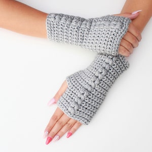 Crochet pattern-CELIA Crochet fingerless gloves pattern-Women crochet pattern-Wrist Warmers pattern-Fingerless Mitts Pattern PDF Size S-M-L