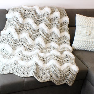 Easy Crochet Afghan pattern-Crochet Blanket pattern-COZY HARMONY Crochet patterns -Crochet Throw pattern PDF-Crochet -Crochet Afghan-3 Sizes