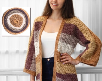 Crochet pattern-CHLOE Crochet cardigan pattern top PDF-sweater women crochet pattern-pullover top kimono crochet lace cardigan-7sizes XS-3XL