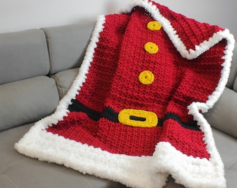 Crochet Afghan pattern-Crochet Blanket pattern-SANTA Crochet patterns-Crochet Throw pattern PDF-Crochet Blanket-Crochet Afghan-3 Size Afghan