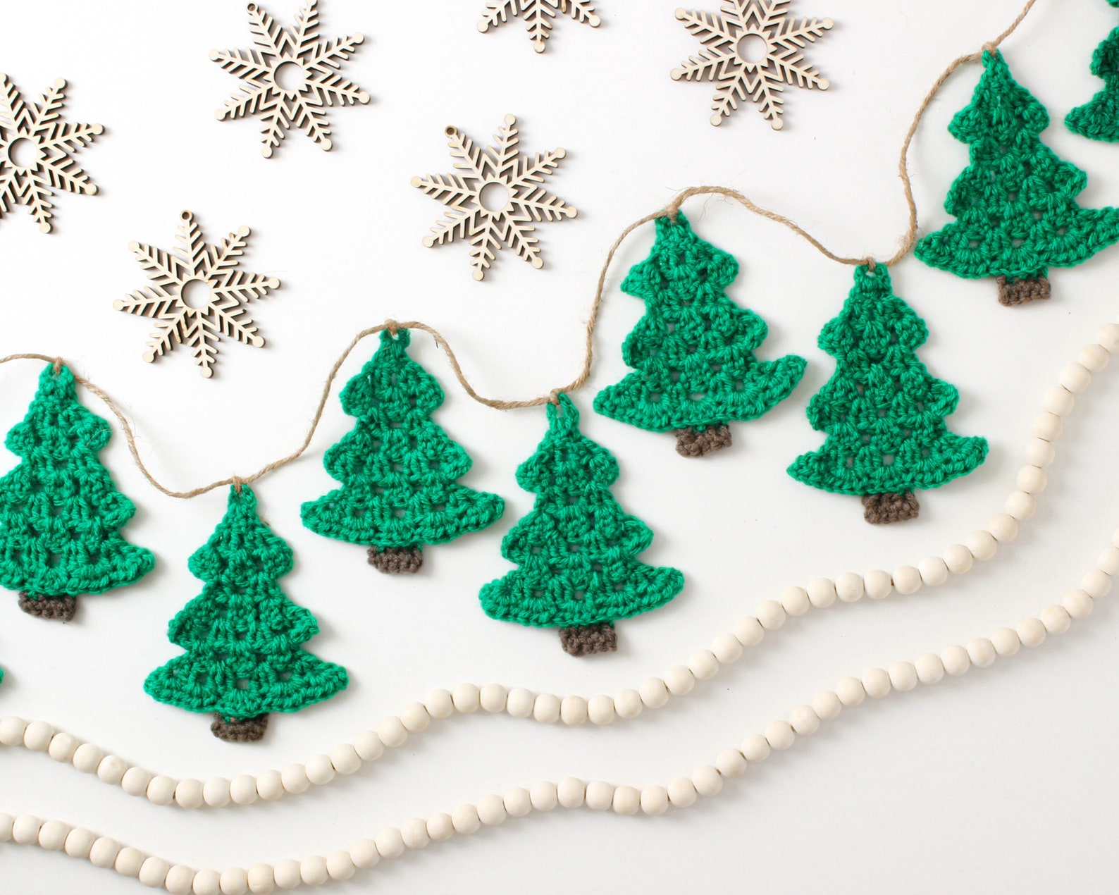 Crochet Pattern- 10 Minutes Christmas Tree Crochet Ornament- 2 Sizes ...